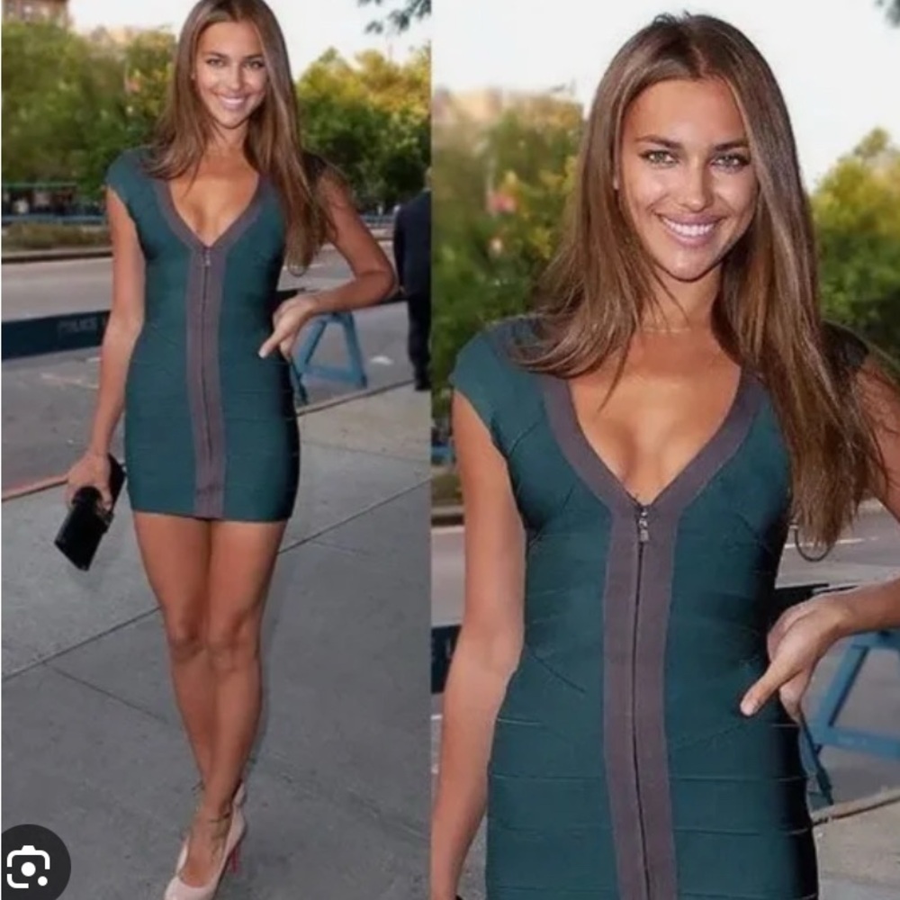 Mini V-Neck Vintage Herve Leger Dress